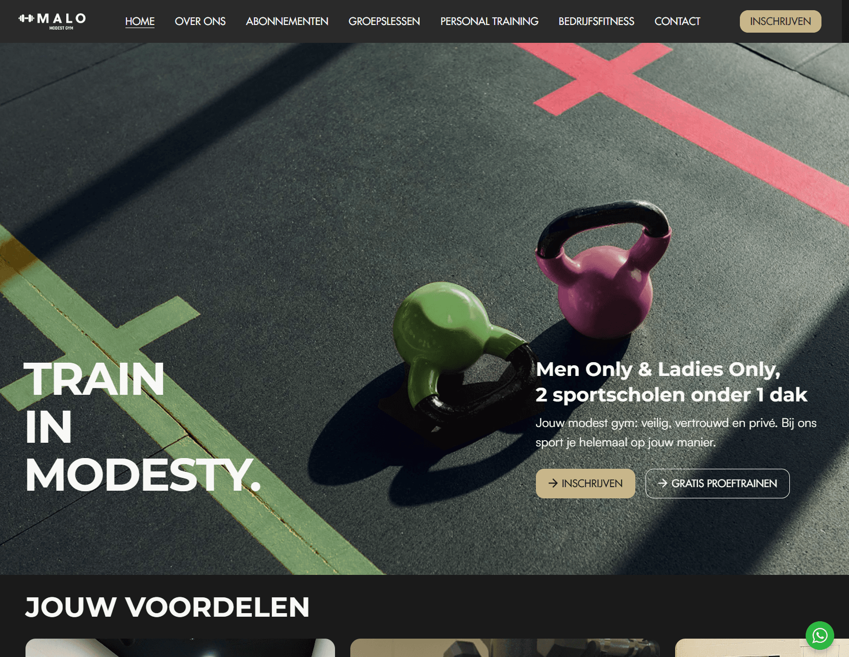 MALO Gym — WordPress Elementor website