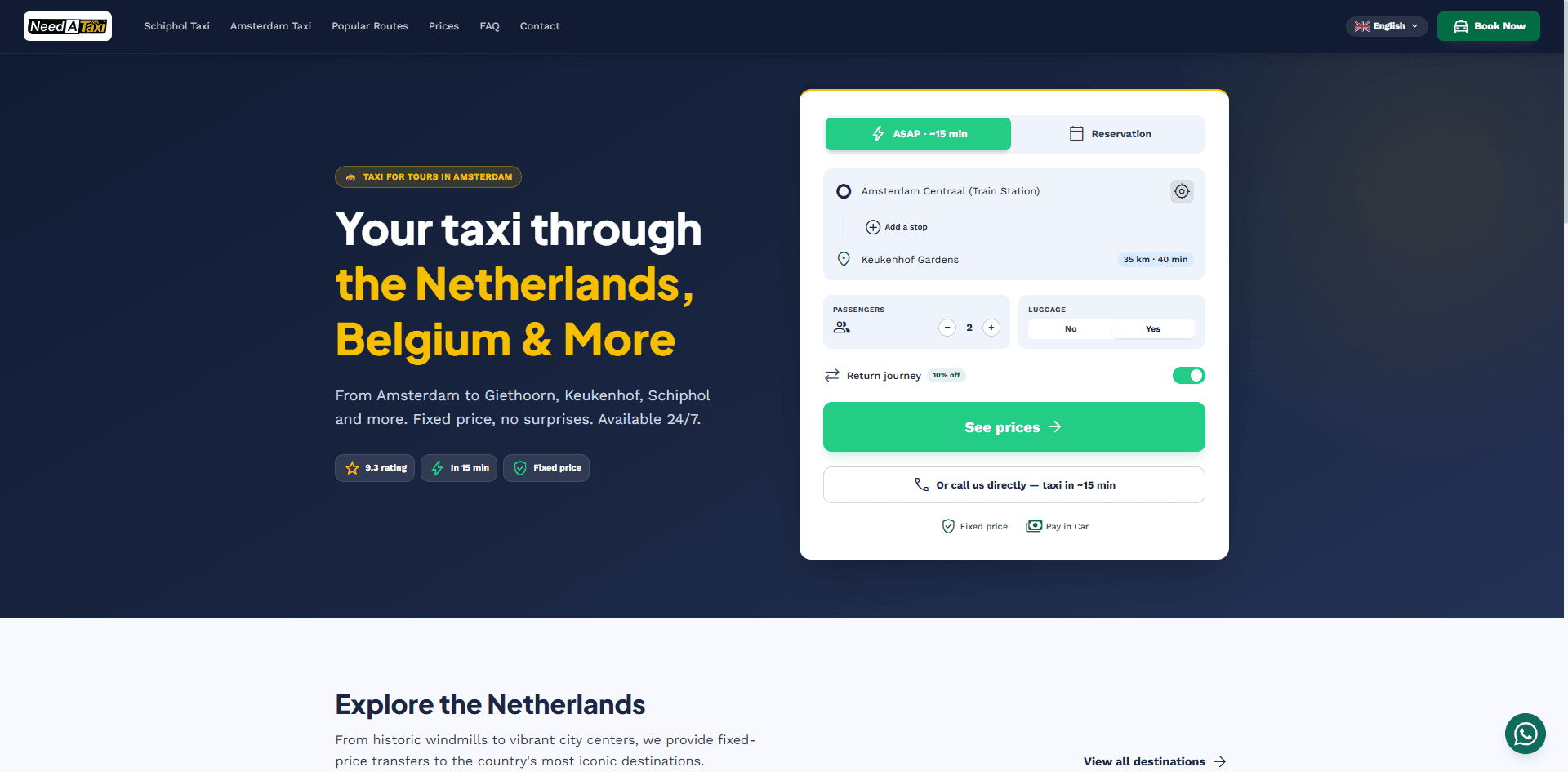 NeedATaxi.nl — Volledig op maat gebouwd taxiplatform
