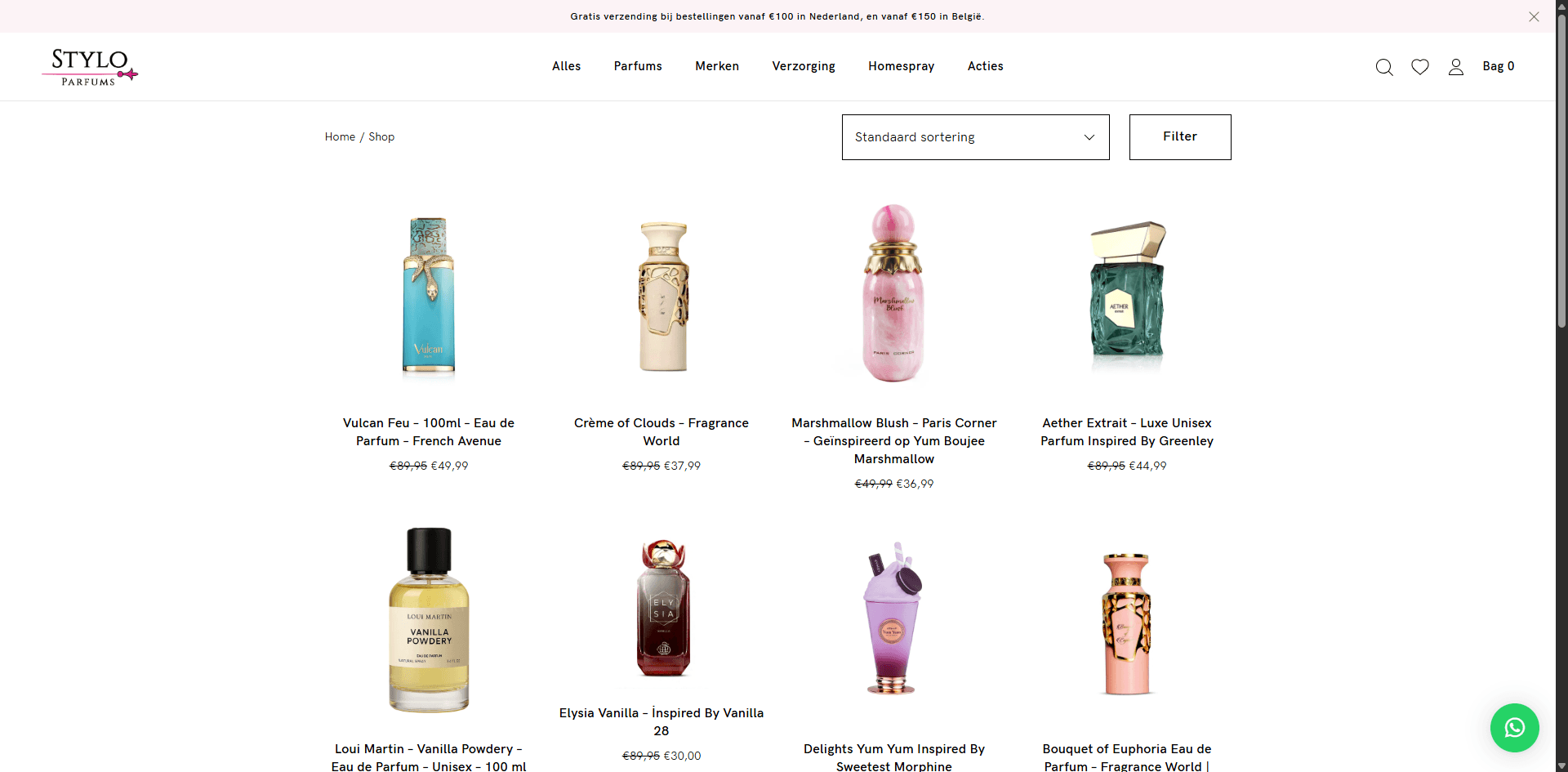 Stylo Parfums — Volledig geautomatiseerde webshop