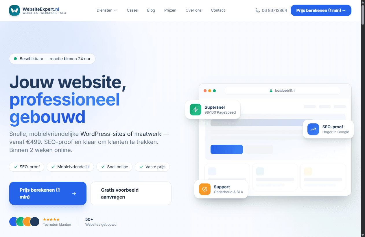 WebsiteExpert.nl — Eigen website herbouwd met Nuxt 3 & Vue.js